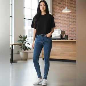 Abercrombie Medium Jegging Blue Stretch Denim